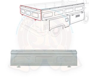 Sponda posteriore cassone pick-up cabina singola o doppia 8/1967-7/1979