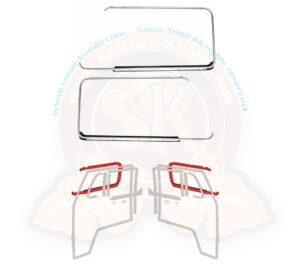 Kit joncs et lèche-vitres extérieurs de porte avant gauche et droit 8/1967-7/1979