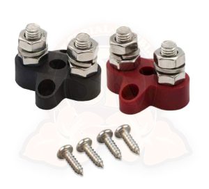 Bornero de conexiones alta intensidad 2x2 conexiones (1 negro & 1 rojo) Dual Terminal M8 Victron Energy