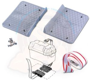 Universal - Batteriehalter, 2 Platten, 120x160mm + 1 Gurt