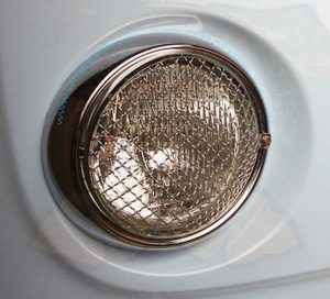 Stainless steel headlamp stoneguards for 8/1967-7/1979 (per pair)
