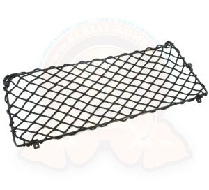 Filet de rangement vide-poche sur cadre métallique, livré avec 4 crochets 50x20cm Noir