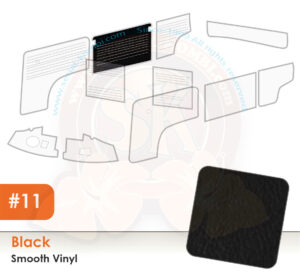 Panneau intérieur de porte coulissante TMI, vinyle aspect lisse 8/1970-7/1979 - #11 Black