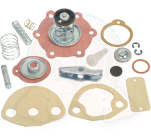 Fuel pump repair kit, 1200cc-1500cc, with flexible fuel inlet hose (not screwed) and side filter 8/1965-7/1967