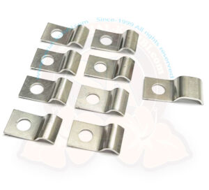 Clips de maintien de tuyau de frein rigide sur châssis, 9 pièces (8 clips simples + 1 clip double), 1950-7/1967