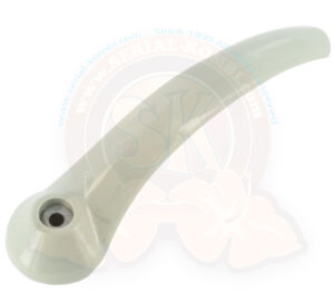 Türöffner innen, mit Schraubenloch, silber beige, 12/1963-9/1965