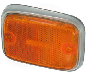 Lente de puerta delantera montura plateada modelo US 8/1969-7/1972