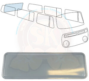 Thermo window tailgate, double glazed plexi glas grey, Westfalia, 8/1967-7/1979