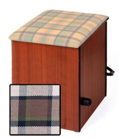 Hocker zwischen Fahrer und Beifahrersitz, Westfalia, 8/1973-7/1979 braun/beige