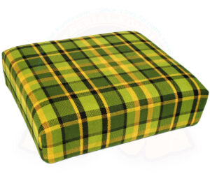 Asiento de taburete, altura 11cm, color Verde/Amarillo 43x38cm Westfalia  8/1973-7/1979 también útil como sillita para realzar el bébé