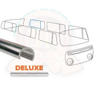 Window aluminium trim for 3/4 window seal left 8/1967-7/1979 (2 part as standard)