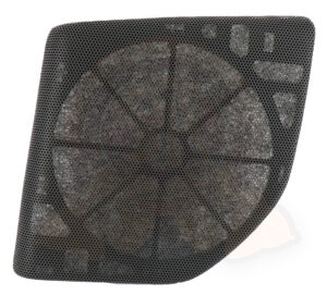 Grille de haut-parleur gauche sur tableau de bord capitonné, Mistral Gris 6EK, T4 7/1994-4/1998