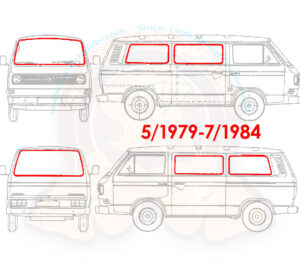 Full glass seal kit5/1979-7/1984, 6 pieces