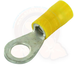 Ringkabelschuh, isoliert, gelb, Ø 6mm, für 4-6mm²