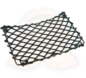 Filet de rangement vide-poche sur cadre métallique, livré avec 5 crochets 30x20cm Noir