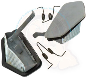 Alette di ventilazione dell'aria fresca (crotch cooler) Maggiolino 4/1951-9/1952 (la coppia)