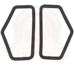 Guarnizioni su alette di ventilazione dell'aria fresca (crotch cooler) Maggiolino 4/1951-9/1952 (la coppia)