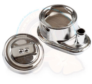 Oil filler neck without breather pipe, chrome with chrome cap, 1600cc, 8/1967-7/1979