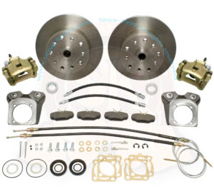 Scheibenbremsanlage Hinterachse, EMPI 5x130 + 5x120.65 für Porsche oder Chevrolet Felgen, T1 ohne Vorgelege 1950/7-1967 (mit Käfer Schräglenker- oder Pendelachse)
