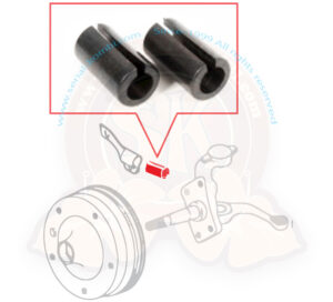 Manicotti in gomma per sostegno e protezione dei flessibili dei freni anteriori sulle staffe, la coppia 1950-7/1967