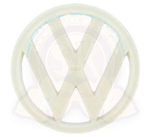 Front VW badge, white plastic, 8/1972-7/1979 (as original)