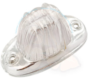 Seitenblinker Streuscheibe, klar mit verchromtem Rand, 6/1960-7/1967 italienisches Modell