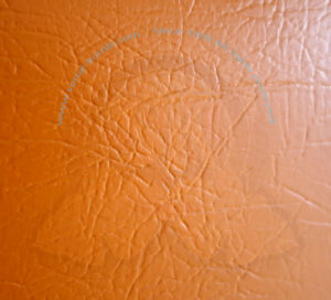 Vinyl Bezugsstoff, Rollenware, für Verkleidung oder Sitze, Westfalia orange, Breite= 140cm, Meterware