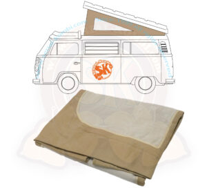 Lona de techo elevable Westfalia, T2 8/1973-7/1979, beige, 3 ventanas, especificaciones SERIAL-Kombi