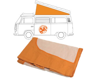 Lona de techo elevable Westfalia, T2 8/1973-7/1979, naranja, 1 ventana, especificaciones SERIAL-Kombi