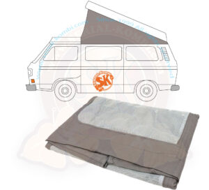Telo per tetto Westfalia, T3 5/1979-7/1983, grigio, 1 finestrella, specifiche SERIAL-Kombi