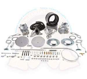 Doppelvergaser Kit EMPI Kadron, 40mm, SOLEX/BROSOL-Vergaser, 1700ccm-1800ccm-2000ccm, 8/1971-7/1979