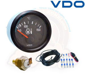 Indicatore temperatura olio 50-150°C VDO 52mm, con fili di collegamento e sonda 1950-1991