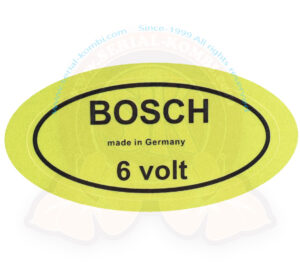 Sticker "BOSCH 6 VOLT"