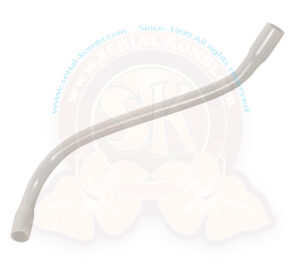 Brake line between reservoir under seat and master cylinder reservoir with brake booster, 32cm, 8/1972-7/1979
