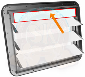 Ersatzglas für Lamellenfenster, 406x54x5mm, Westfalia, 1950-7/1967
