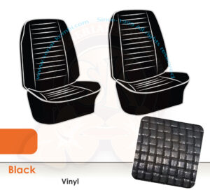 Seat covers, 8/1973-7/1979 black (per pair)