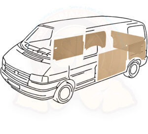 Pannelli interni in MDF spessore 2.25mm, 5 pezzi T4 9/1990-6/2003 con portellone