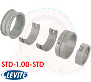 Main bearings, std/1.00/std, Mahle Clevite, 1600cc, 8/1967-7/1979