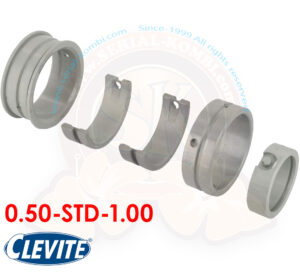 Main bearings, 0.5/std/21mm, Mahle Clevite, 1600cc, 8/1967-7/1979