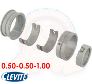 Main bearings, 0.5/0.5/21, Mahle Clevite, 1600cc, 8/1967-7/1979