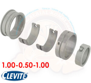 Main bearings, 1.0/0.50/21mm, Mahle Clevite, 1600cc, 8/1967-7/1979
