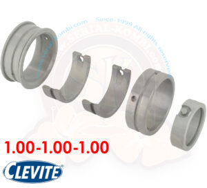 Main bearings, 1.0/1.0/21mm, Mahle Clevite, 1600cc, 8/1967-7/1979