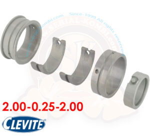 Main bearings, 2.0/0.25/20mm, Mahle Clevite, 1600cc 8/1967-7/1979