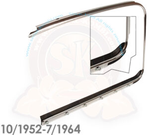 Rahmen Fensterschacht, glänzend, links, Käfer, 10/1952-7/1964