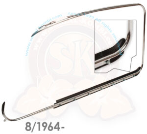 Rahmen Fensterschacht, glänzend, links, Käfer, 8/1964- (auch 1302/1303)