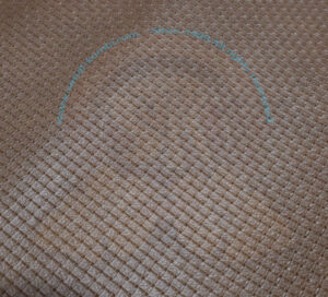 Vinyl for upholstery, Square Weave, roll width 140cm (by the metre) Brown