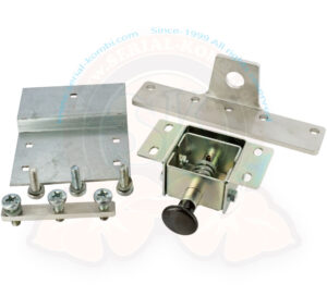 Verriegelungsmechanismus für Aufstelldach, komplett mit Schrauben, Westfalia, 8/1973-7/1979