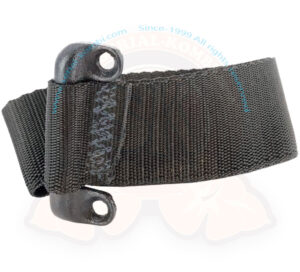 Cincha de retención de puerta trasera lateral Pick Up Doble cabina, negra con enganche 5/1979-7/1992