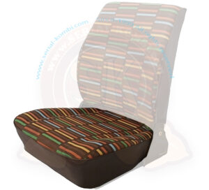 Housse d'assise de siège avant, Van Dyck, marron Westfalia 5/1979-7/1992