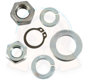 Dado, rondelle e clip fissaggio per perno, bullone, vite pedale del freno 3/1955-7/1967